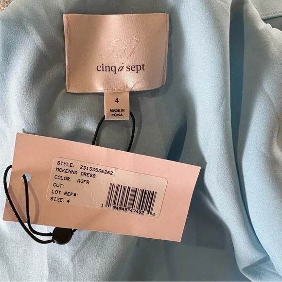 Cinq à Sept McKenna Twist Front Collared Mini DressSize 4 Blue